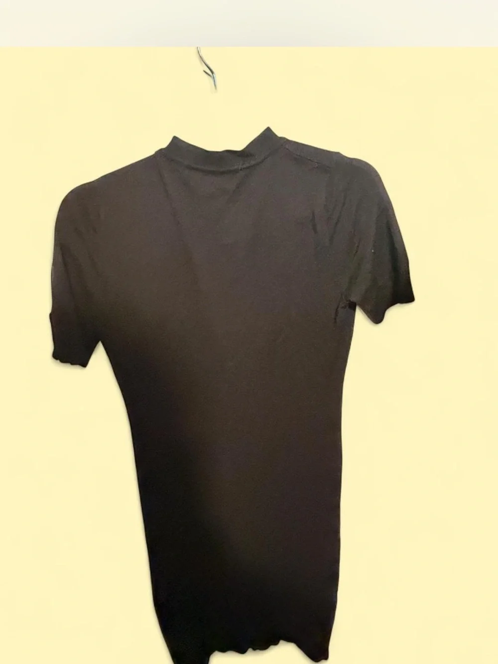 Louis Vuitton Black Short-Sleeve Button-Trim Knit Sweater Dress